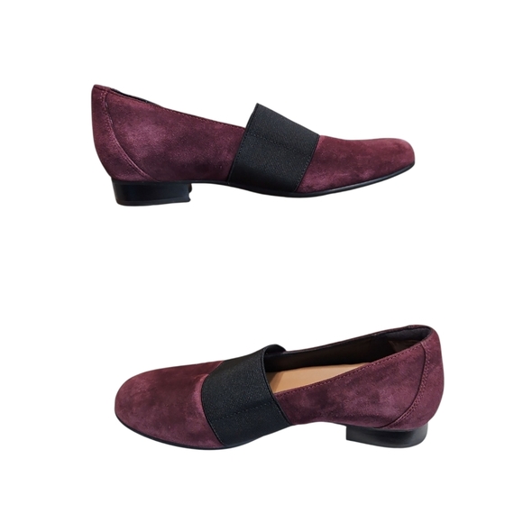 Unstructured By Clarks Aubergine Suede Loafers Women's Size 6.5 - Picture 5 of 7